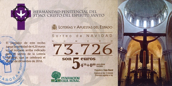 Lotería 2016 Espíritu Santo