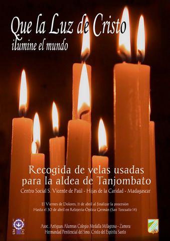 Recogida de velas usadas para la aldea de Tanjombato Recogida de velas usadas para la aldea de Tanjombato